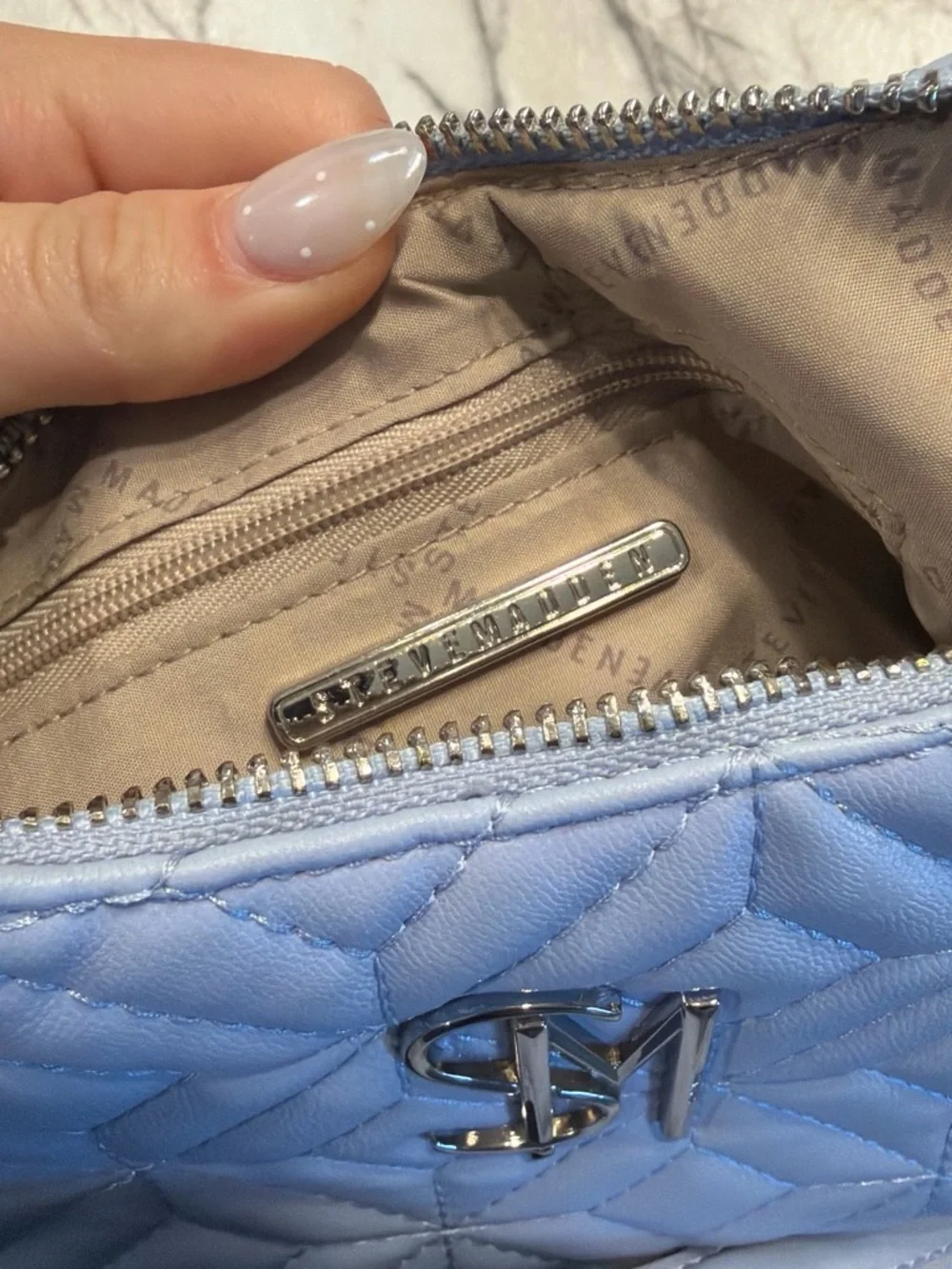 Light blue Steve Madden shoulder bag
